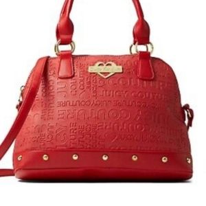 Juicy Couture Scarlet Red glam dome Satchel